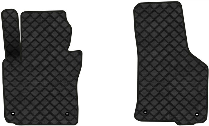 Коврики из экокожи в салон авто передние EVAtech для Octavia A5 (AT, 4 clips) Skoda 2004-2013 2 поколение Combi EU (SK12164AV2TL4BBB) - Фото 1