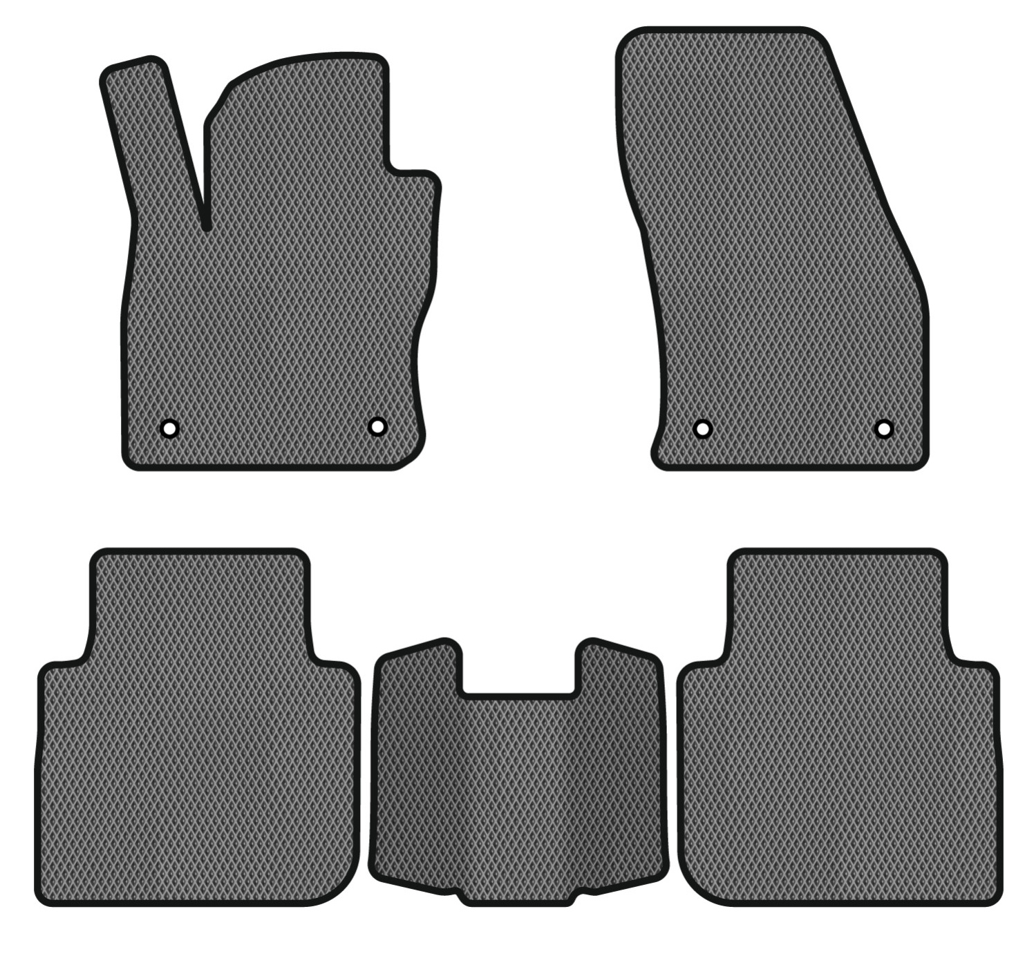 EVA коврики в салон авто EVAtech для Tiguan Allspace 5 seats Volkswagen 2016-2020 1 поколение SUV USA (VW13965CR5AV4RGB) - Фото 1