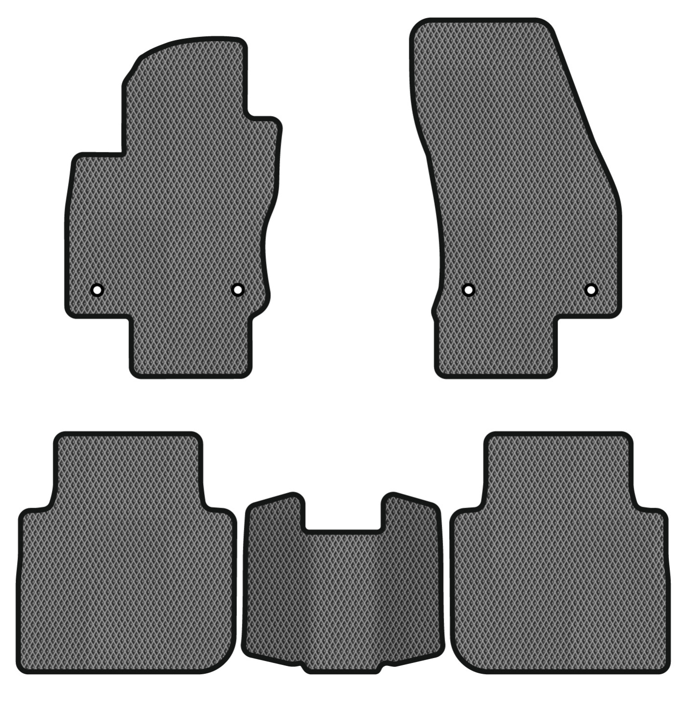 EVA коврики в салон авто EVAtech для Tiguan Allspace 5 seats Volkswagen 2016-2020 1 поколение SUV USA (VW13965CM5AV4RGB) - Фото 1