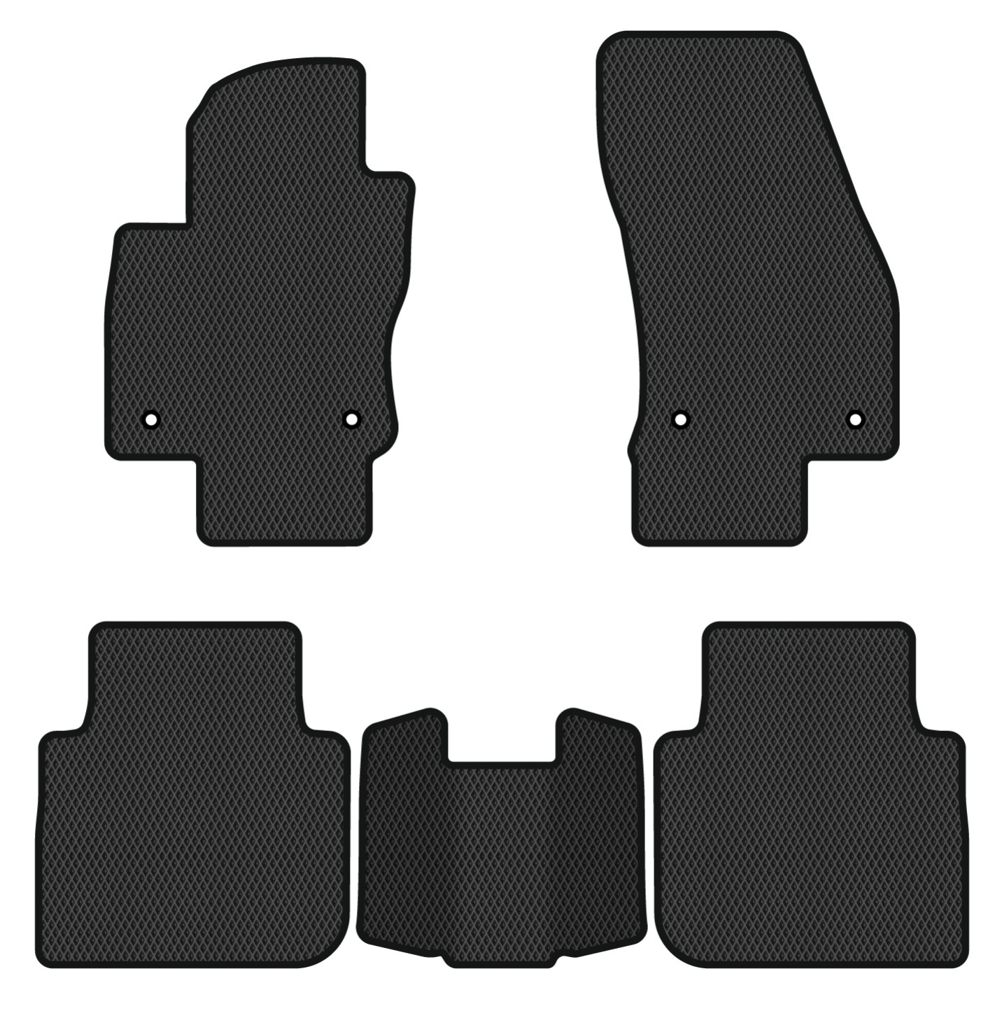 EVA коврики в салон авто EVAtech для Tiguan Allspace 5 seats Volkswagen 2016-2020 1 поколение SUV USA (VW13965CM5AV4RBB) - Фото 1