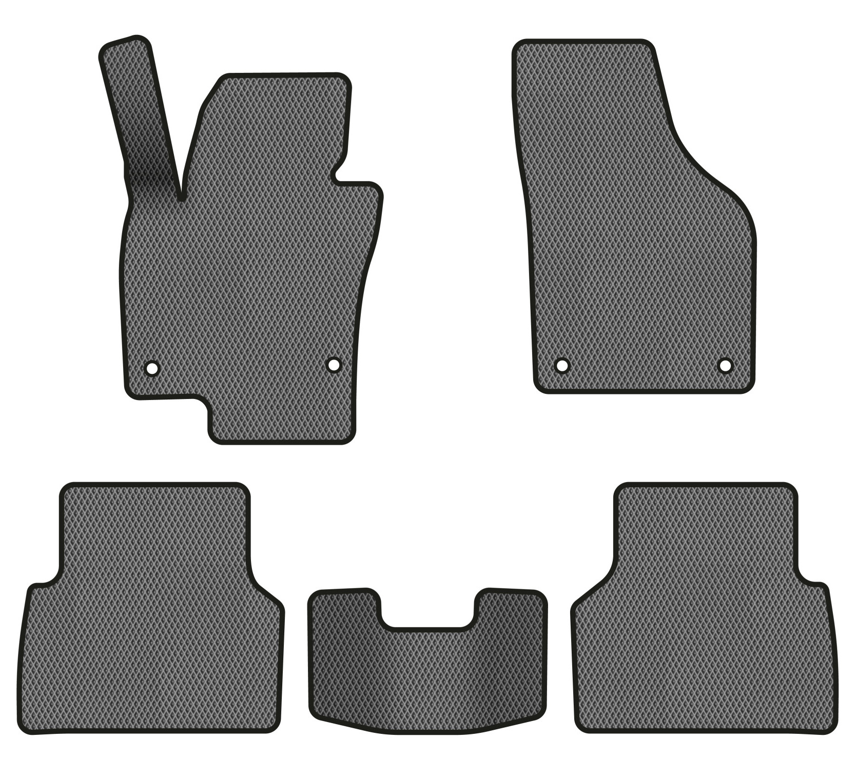 EVA коврики в салон авто EVAtech для Tiguan (NF) AT Volkswagen 2007-2018 1 поколение SUV EU (VW32872CY5AV4RGB) - Фото 1
