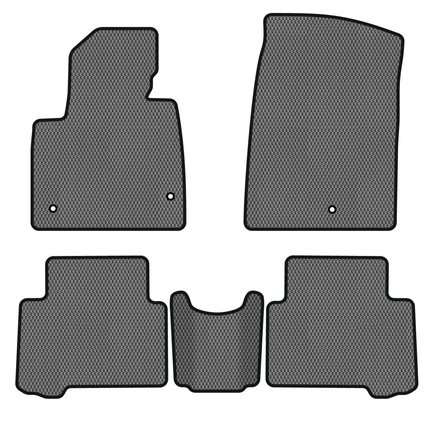 EVA коврики в салон авто EVAtech для Santa FE (DM) 7 seats Hyundai 2012-2017 3 поколение SUV USA HY34472CB5LA3RGB - Фото 1