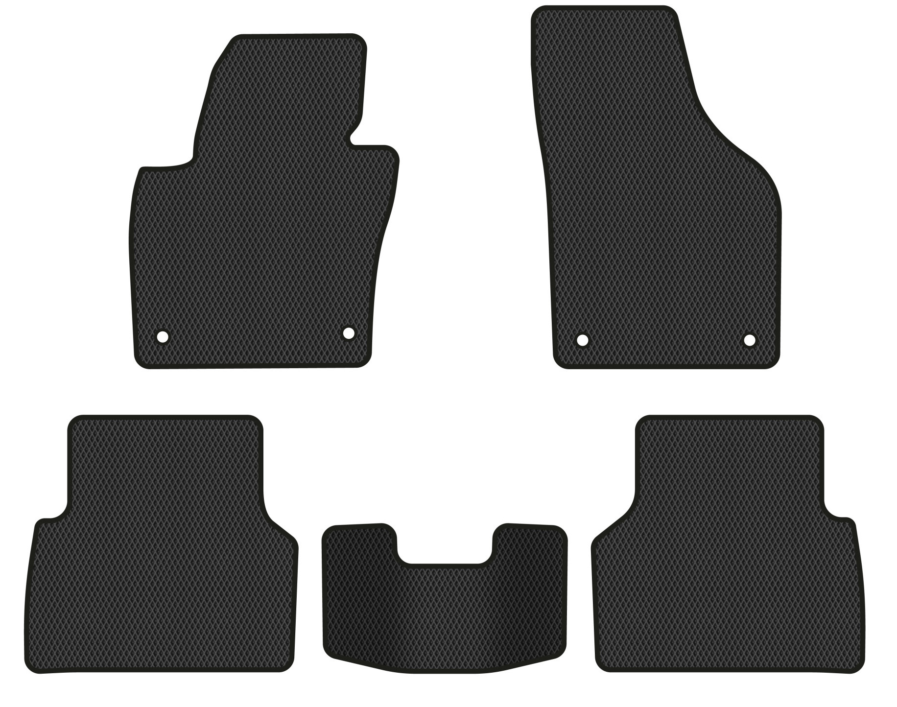 EVA коврики в салон авто EVAtech для Tiguan (NF) AT Volkswagen 2007-2018 1 поколение SUV EU (VW32872CS5RBB) - Фото 1