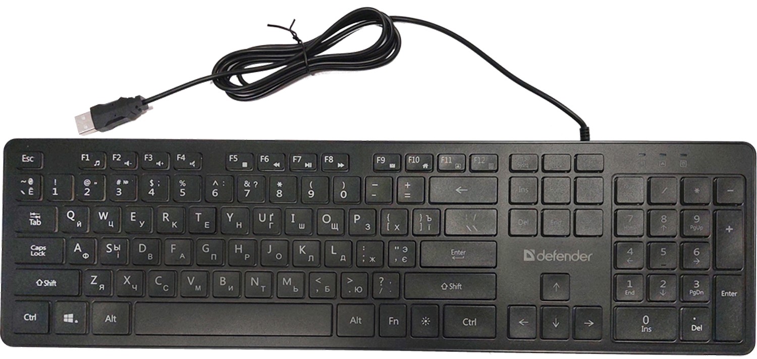 Клавиатура проводная игровая Defender Balance LQ UA LED (450790) - Фото 1