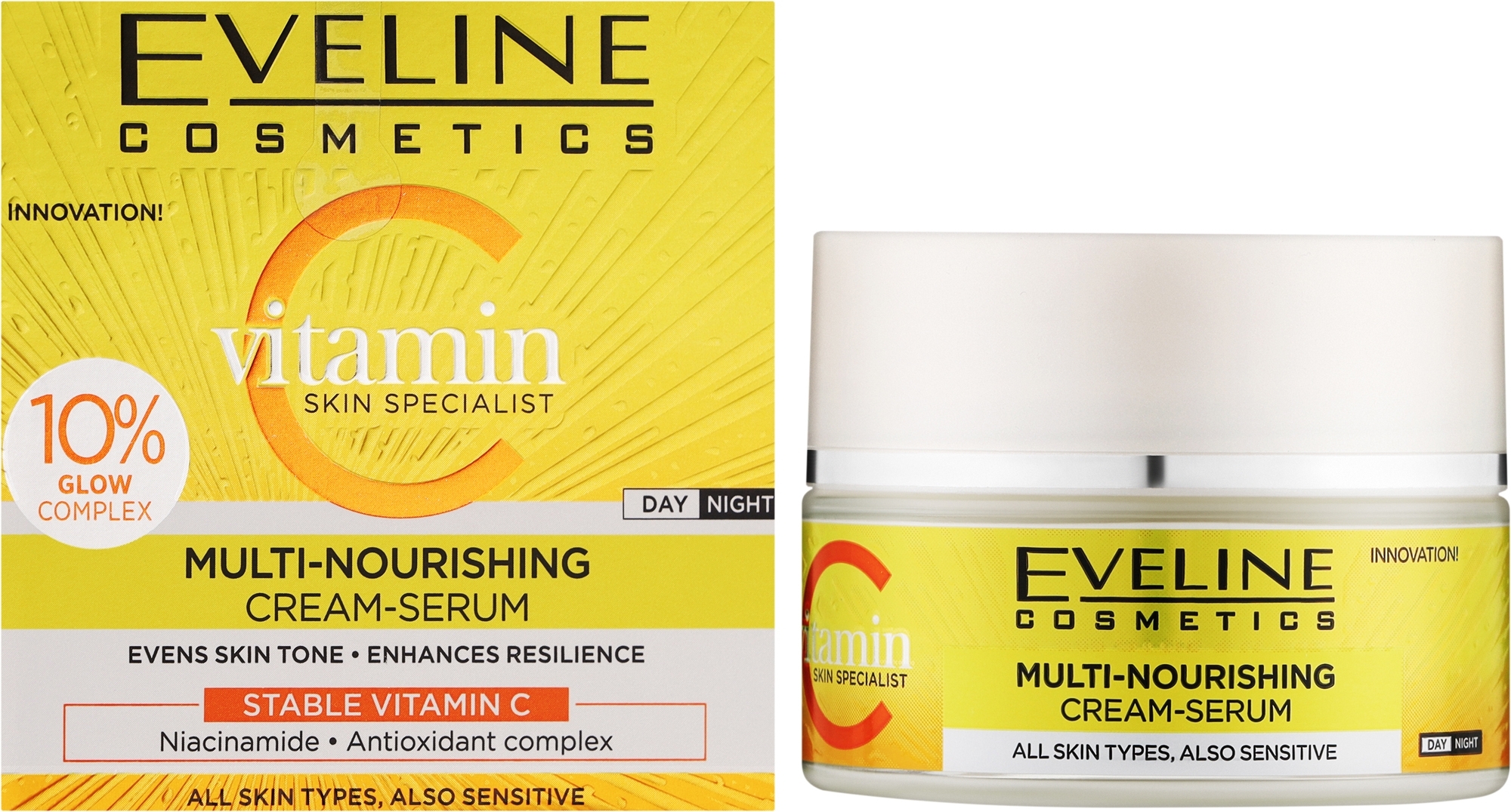 Крем для лица EVELINE сыворотка мультипитательная Vitamin C 50 мл (5903416070436) - Фото 1
