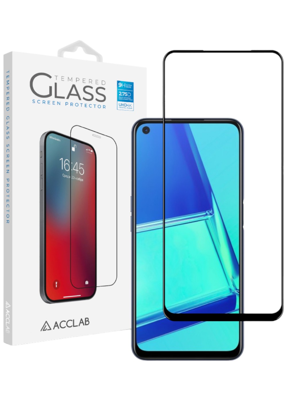 Защитное стекло для смартфона ACCLAB Full Glue for Oppo A52 (1283126516313) - Фото 1