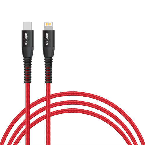 Кабель Intaleo CBRNYTL1 Type-C to Lightning 18W 1,2м Red - Фото 1