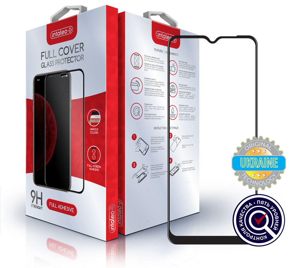 Защитное стекло для смартфона Intaleo Full Glue for Oppo A15 (1283126510977) - Фото 1