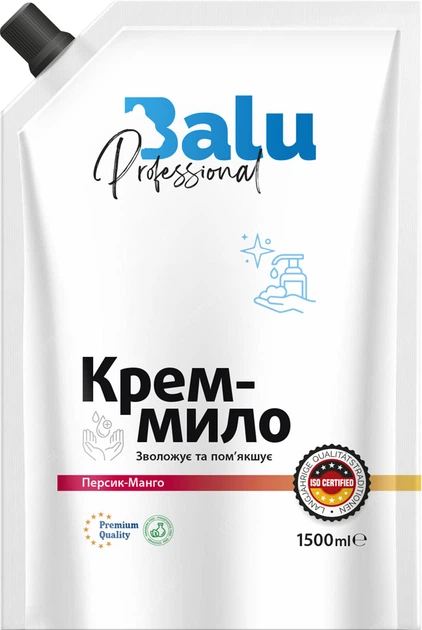 Жидкое мыло для рук BALU Персик-Манго, 1500 мл - Фото 1