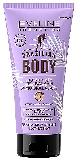 Гель для тіла EVELINE ефект автозасмаги Brazilian Body зміцнюючий 150 мл (5903416053217) - Фото 1
