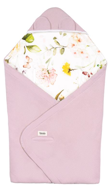 Плед-конверт детский Lionelo Travel Swaddle Blanket Pink Flower - Фото 1