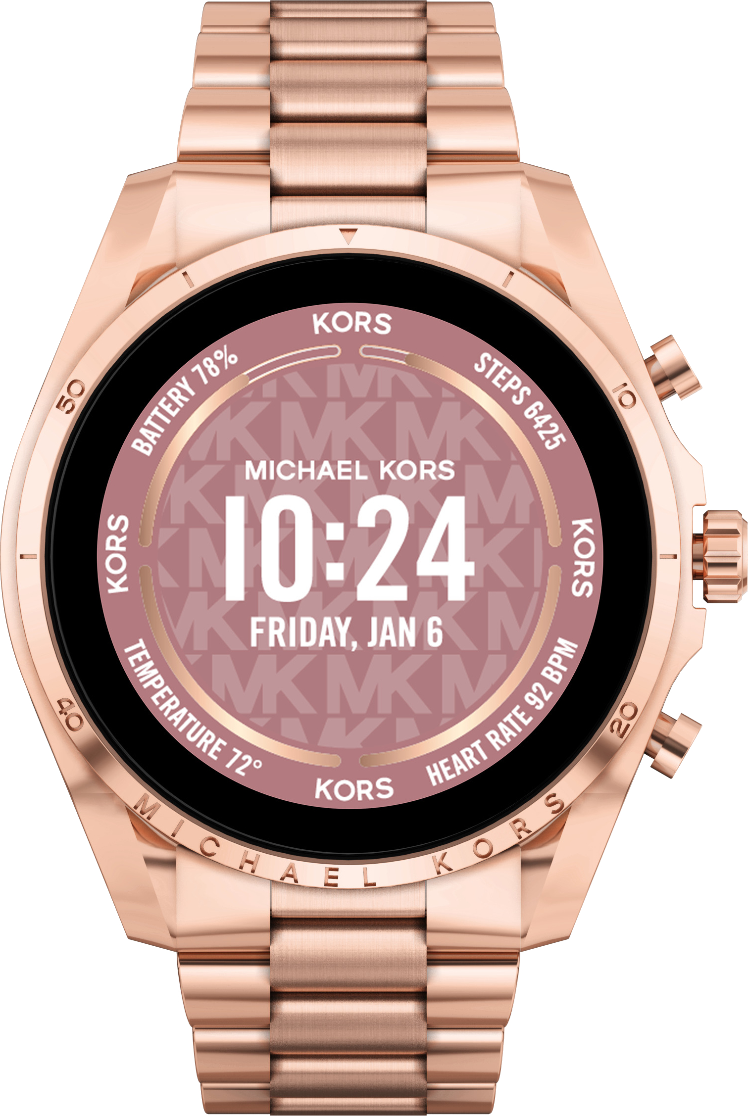 Michael Kors GEN 6 BRADSHAW Rose Gold Tone Stainless Steel MKT5133 COMFY