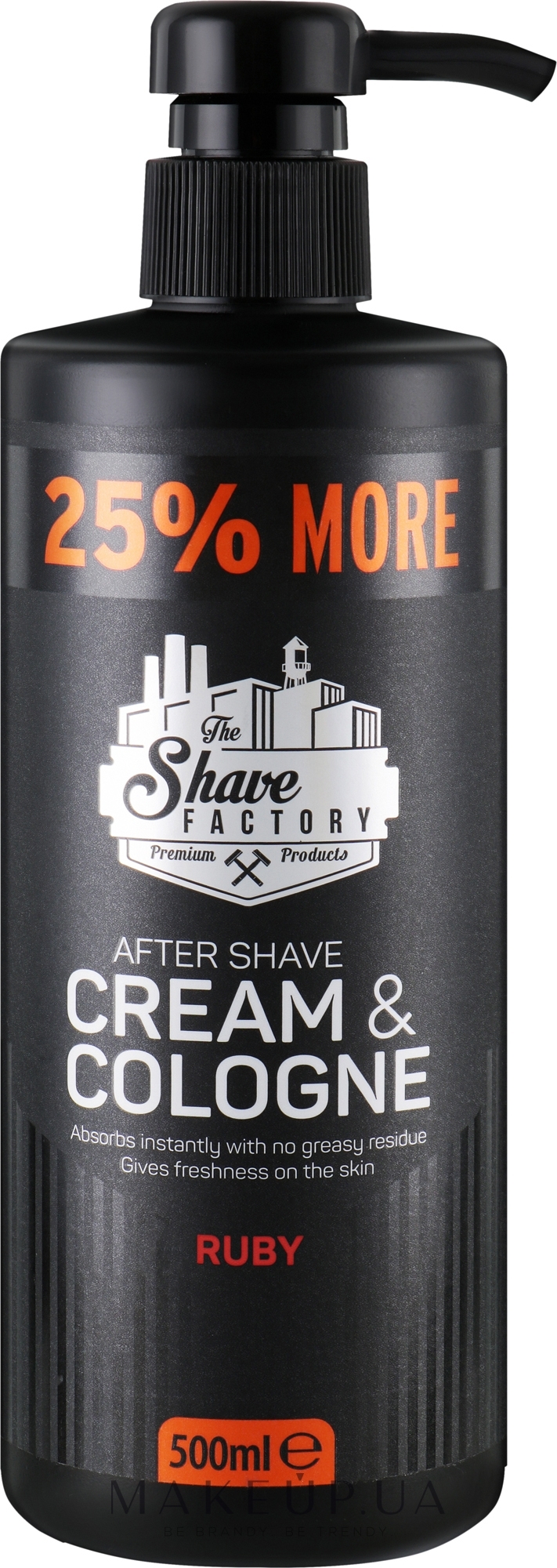 Крем после бритья The Shave Factory одеколон Cream & Cologne 2in1 500 мл Ruby (8682035083993) - Фото 1