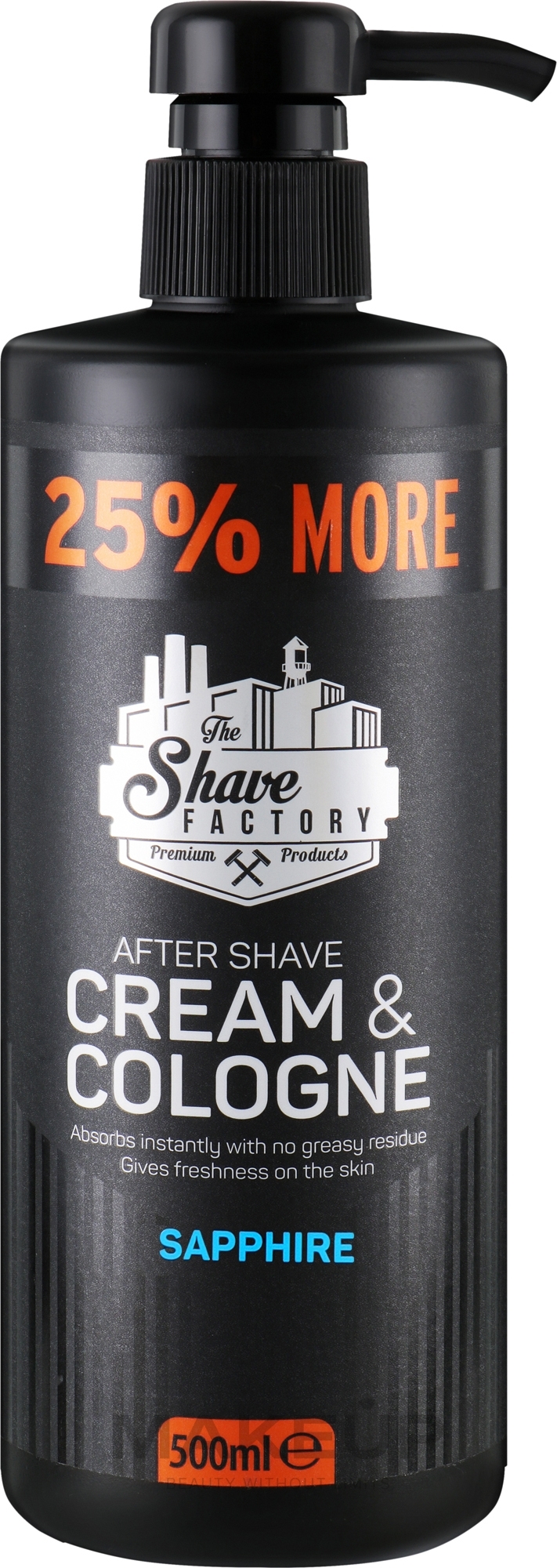 Крем после бритья The Shave Factory одеколон Cream & Cologne 2in1 500 мл Sapphire (8682035084006) - Фото 1
