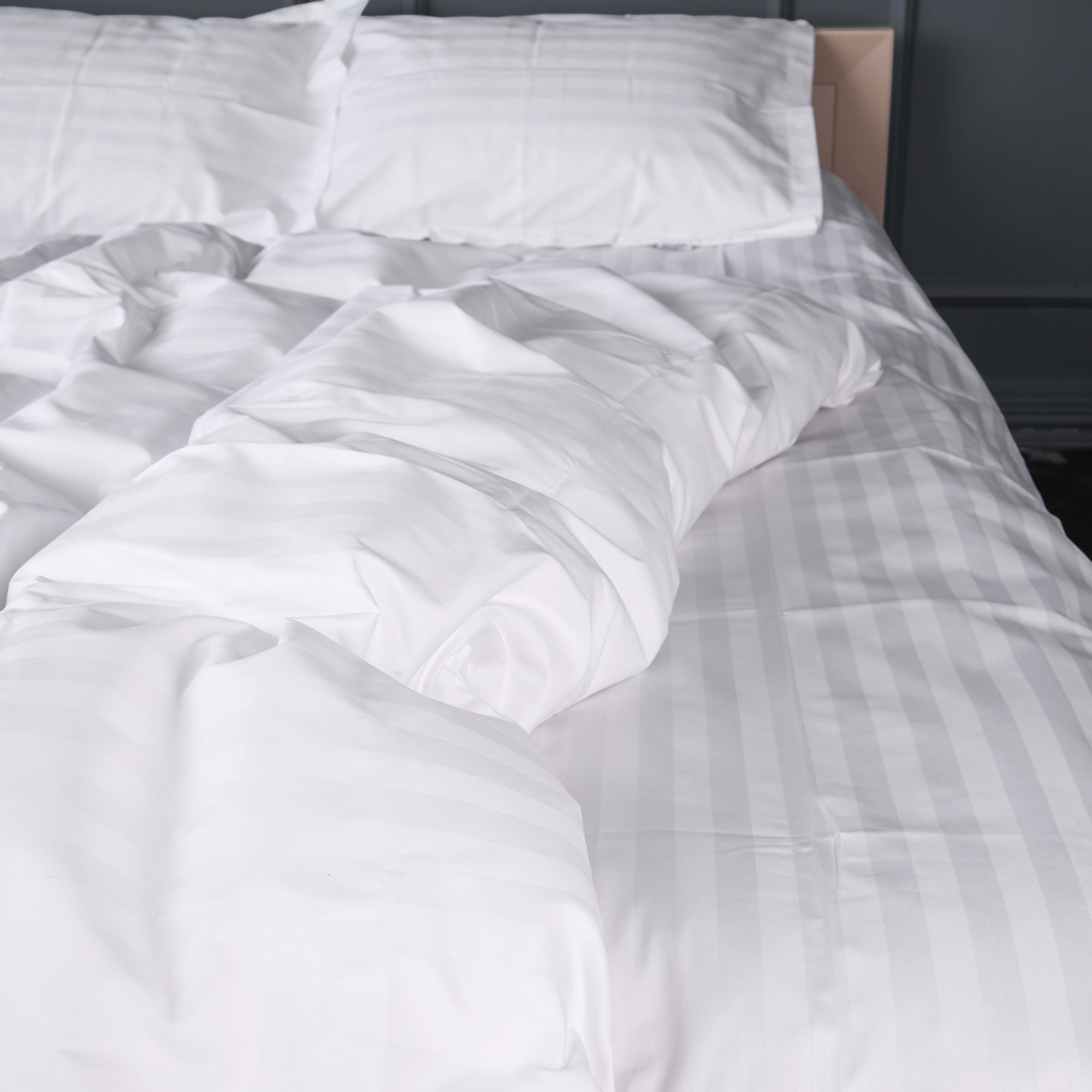 Комплект постільної білизни дитячий MirSon Satin Stripe 30-0001 White 110х140 (2200005245620) - Фото 1