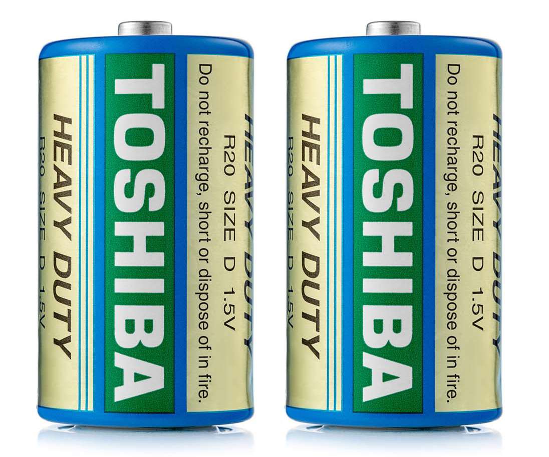 Батарейка тип D (LR-20) Toshiba R20 1x2 шт. (0289504) - Фото 1