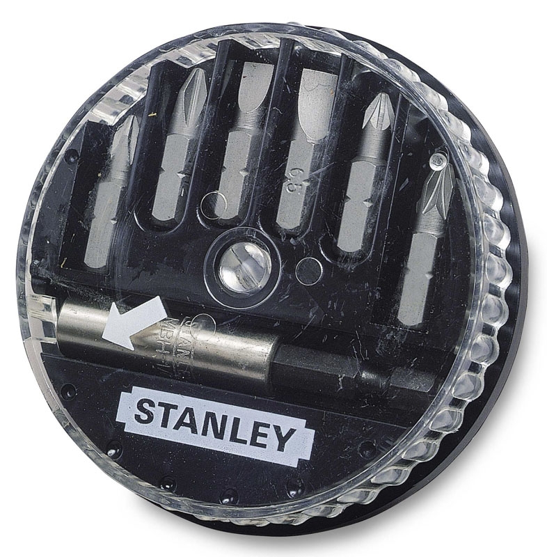Набор бит для отвертки Stanley 1-68-737 7шт. + магнитный держатель - Фото 1