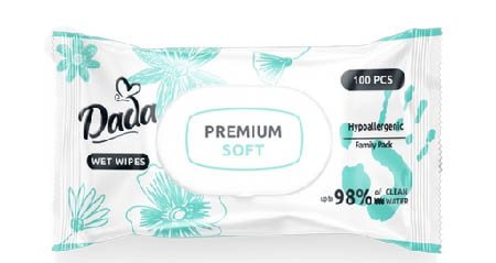 Салфетки влажные для детей Dada Premium Soft 100 шт. (4823071659757) - Фото 1