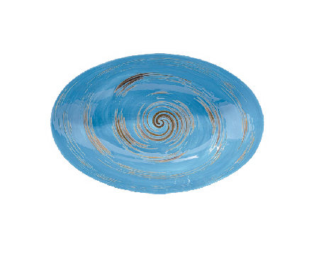 Блюдо Wilmax Spiral Blue 25х16.5х6 см 570 мл (WL-669640 / A) - Фото 1