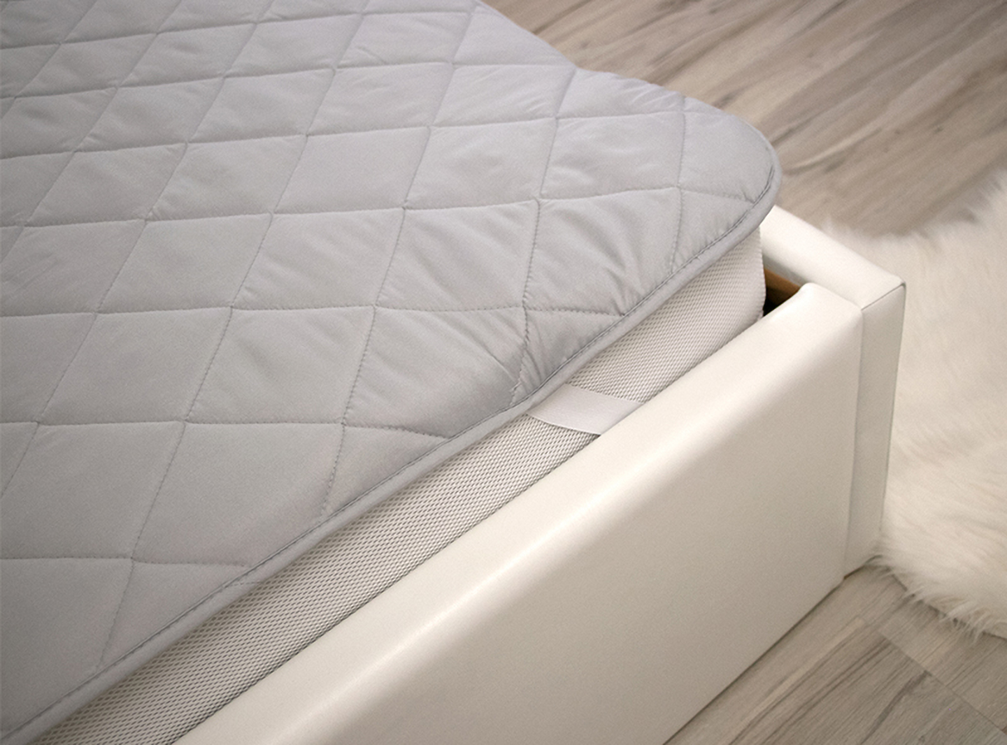 Наматрацник Руно 120х190 Grey White (823.52СУ_Grey White) - Фото 1