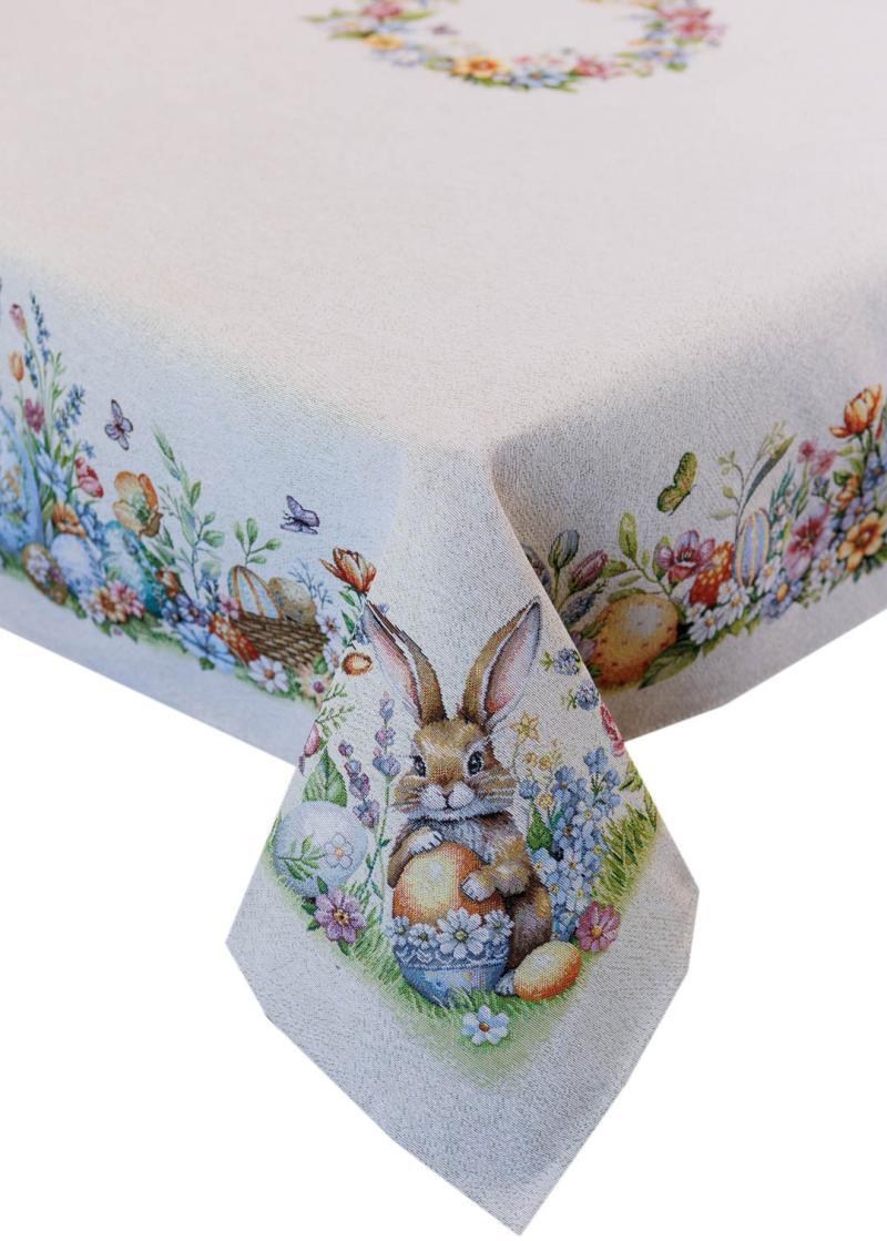 Скатерть прямоугольная Прованс Пасхальная гобеленовая Соцветие 135х300 cм (044100)