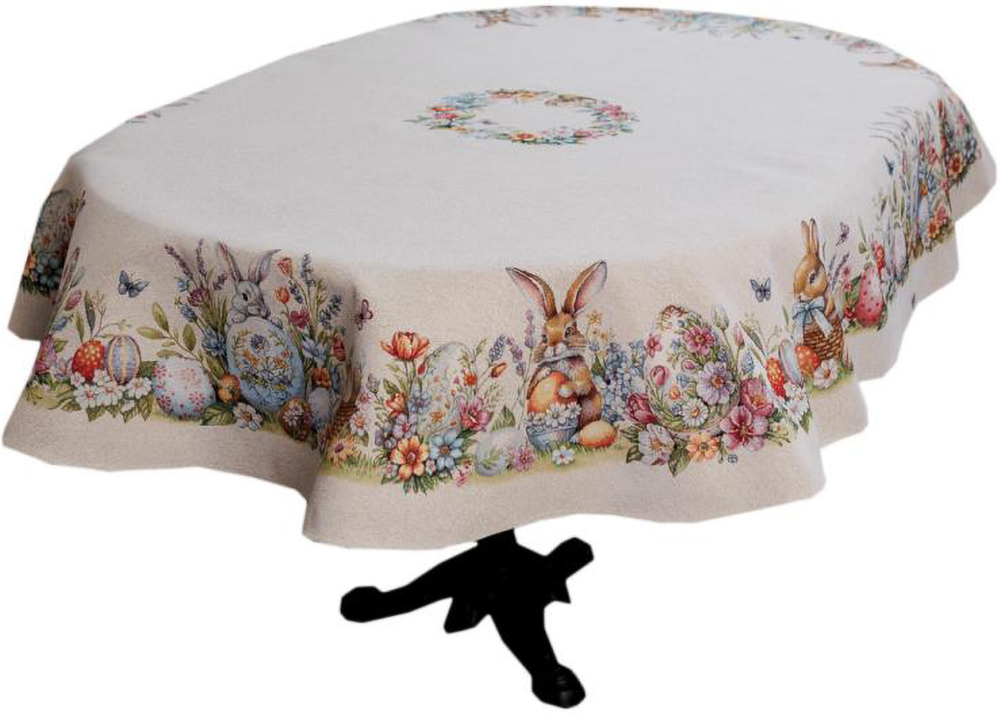 Скатерть овальная Прованс Пасхальная Соцветие 136х240 см (044108)