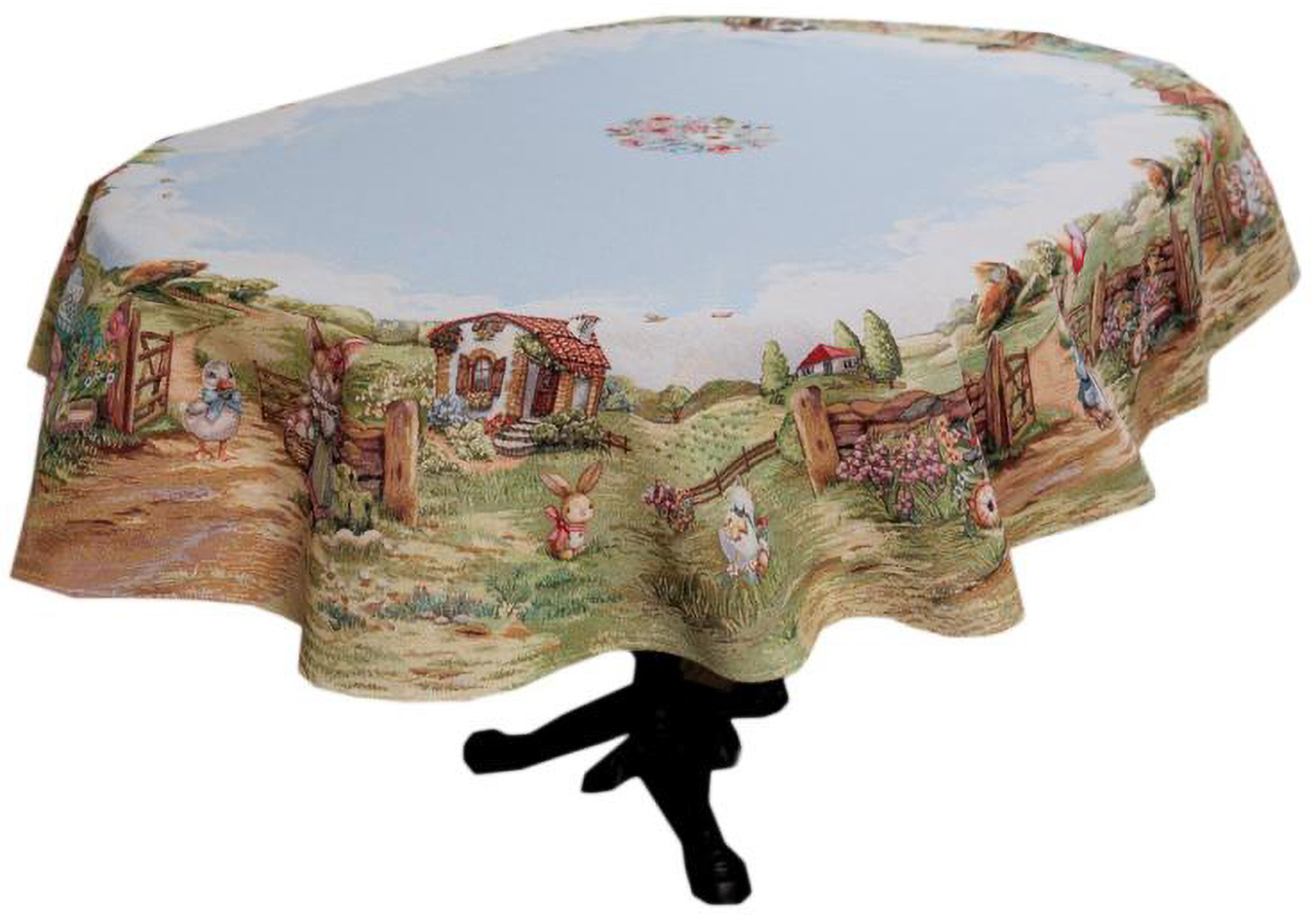 Скатерть овальная Прованс Пасхальная Настроение 136х180 см (044264)