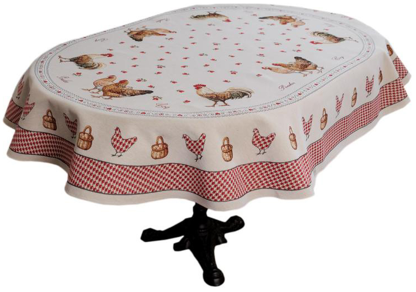 Скатерть овальная Прованс Гобеленовая Добробут 136х240 см (044420)