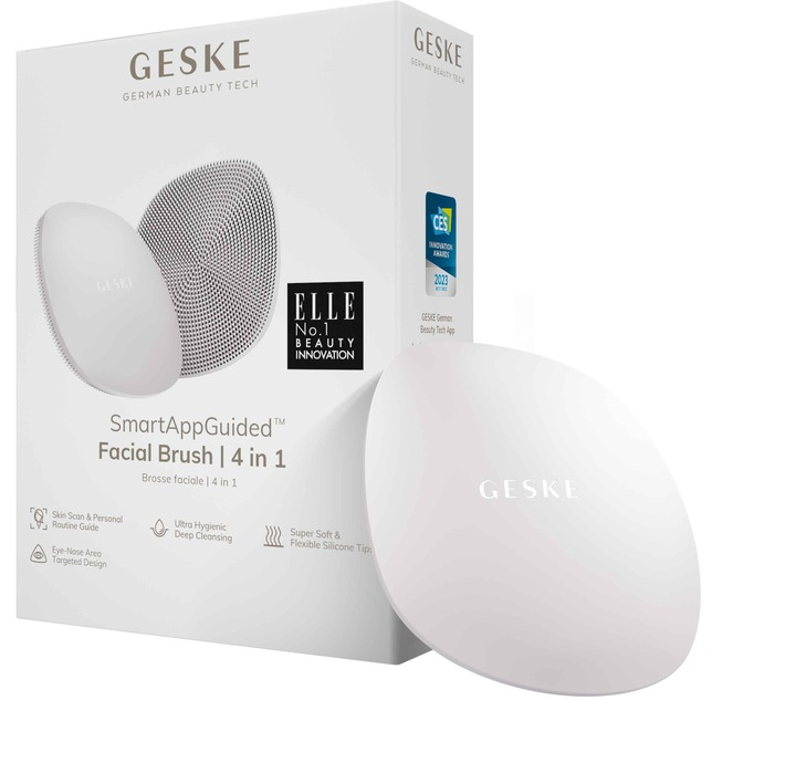 Щетка для чистки лица GESKE Facial Brush 4 в 1 пудровый (GK000018SL01) - Фото 1