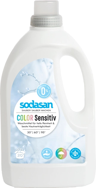 Гель для стирки Sodasan Color Sensitiv 1.5 л (4019886015301) - Фото 1