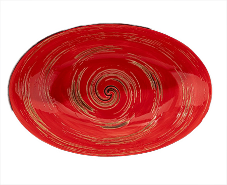 Блюдо Wilmax Spiral Red 25х16.5х6 см 570 мл (WL-669240 / A) - Фото 1