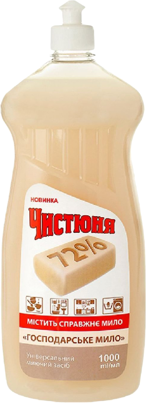 Купить Мыло хозяйственное Чистюня 1 л (4820168431869) - Фото 1 Мыло хозяйственное Чистюня 1 л (4820168431869) - Фото 1