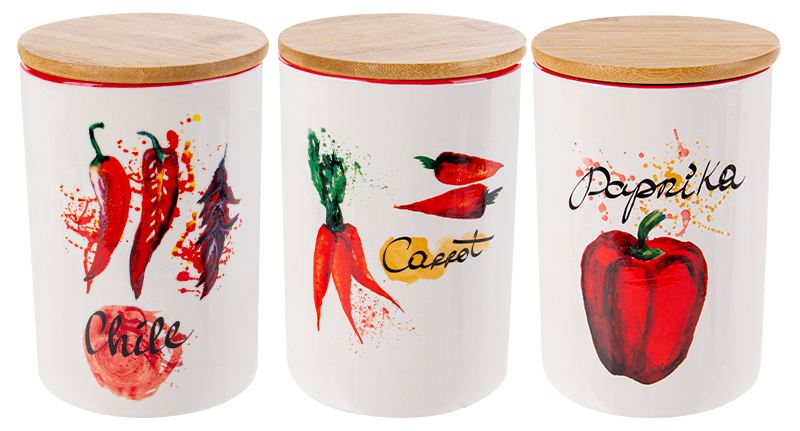 Ємність для сипучих Lefard Hot vegetables 1000 мл 10x15 см (940-290-1) - Фото 1