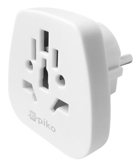 Переходник Евро 220В Piko TA-002 White (1283126472510) - Фото 1