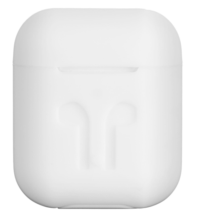 Чехол для наушников 2E for Apple AirPods Pure Color Silicone Imprint 3.0mm White (2E-AIR-PODS-IBPCSI-3-WT) - Фото 1