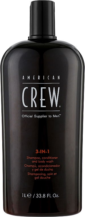 Шампунь мужской American Crew 3 в 1 Shampoo 1 л (669316058510) - Фото 1