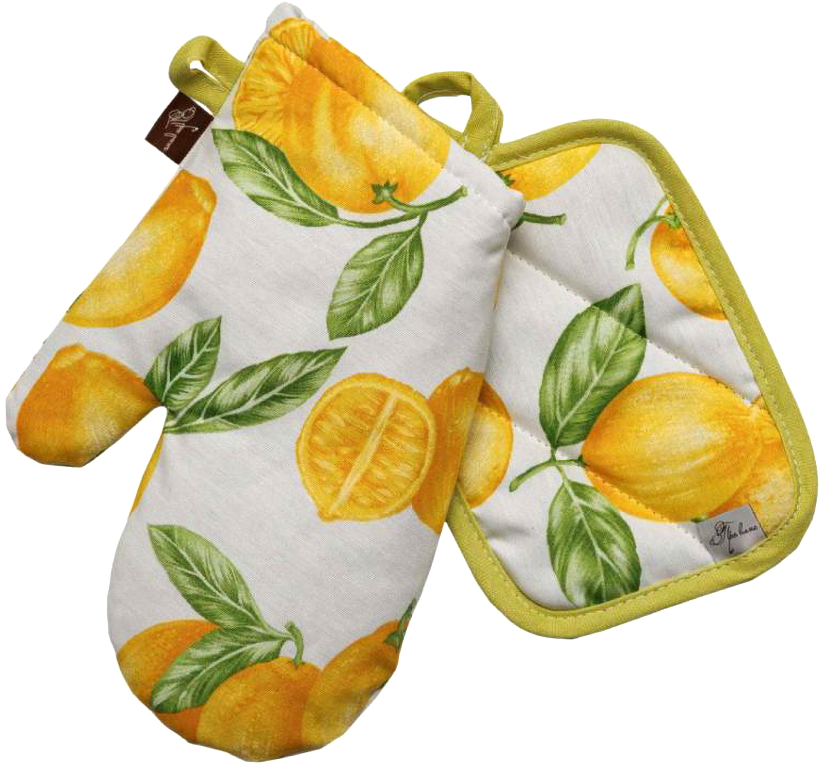 Купити Набір прихваток Прованс Лимончики 30х18 см (043231) - Фото 1 Набір прихваток Прованс Лимончики 30х18 см (043231) - Фото 1