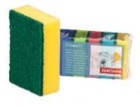 Губка для мытья посуды поролоновая tescoma 900649 Clean Kit 5 шт. суперкрепкие - Фото 1