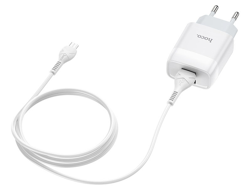 Сетевое зарядное устройство HOCO C73A 12W White (6931474713063) - Фото 1