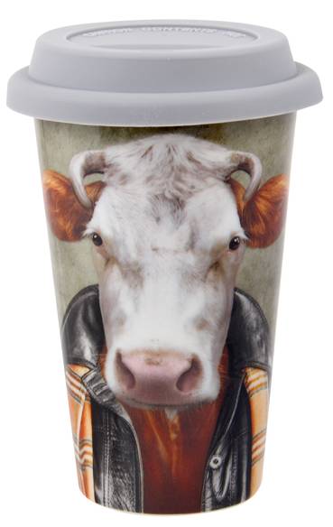 Чашка Lefard з силіконовою кришкою Бик 400 мл (924-616) - Фото 1