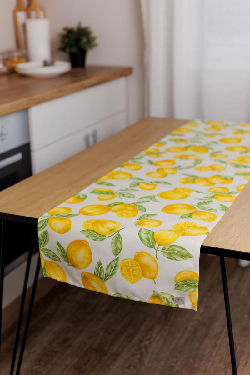 Купити Скатертина раннер Прованс Лимончики 40х140 см (043383) - Фото 1 Скатертина раннер Прованс Лимончики 40х140 см (043383) - Фото 1