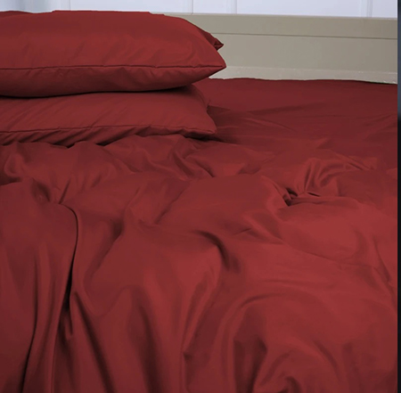 Простынь двуспальная MirSon Soft Elegance №19-1655 Garnet 180х190 см (2200010917826) - Фото 1
