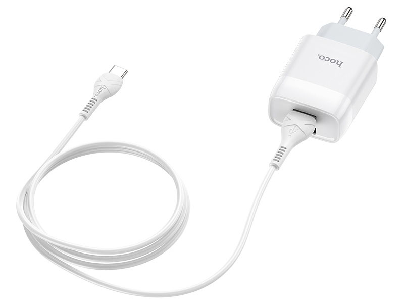 Сетевое зарядное устройство HOCO C73A12W White (6931474713070) - Фото 1