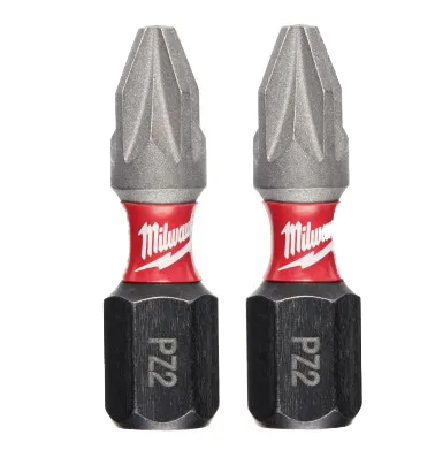Бита для отвертки Milwaukee Shockwave PZ2 25 мм 2 шт. (4932430863) - Фото 1