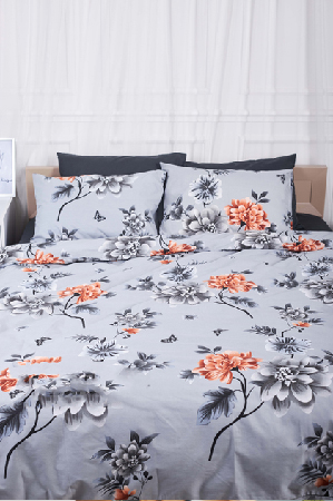 Комплект постільної білизни Moon&Star 143х210 Piwonie Gray Ranforce Elite (MS-820000051) - Фото 1