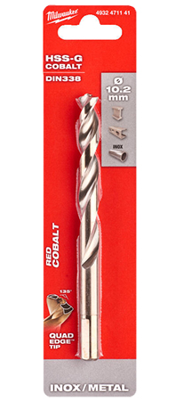 Сверло Milwaukee HSS-Co DIN338 10,2х133х87 мм (4932471141) - Фото 1