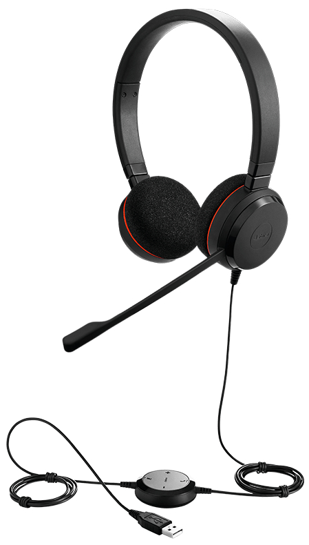 Гарнитура проводная Jabra Evolve 20 MS Stereo (4999-823-109) - Фото 1