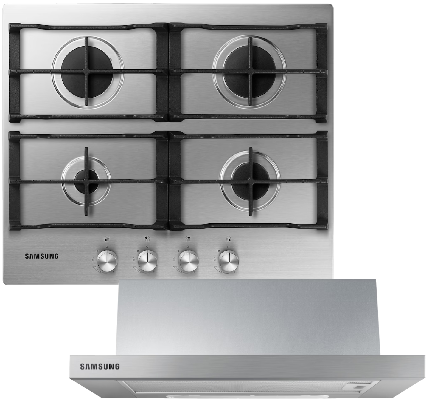 Комплект техніки Samsung Варильна поверхня + Витяжка вбудована Samsung NA64H3010AS/WT + NK24M1030IS/UR