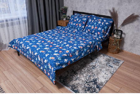 Комплект постільної білизни Moon&Star Бязь Gold Люкс Space Cats 160х220 (MS-820001758) - Фото 1