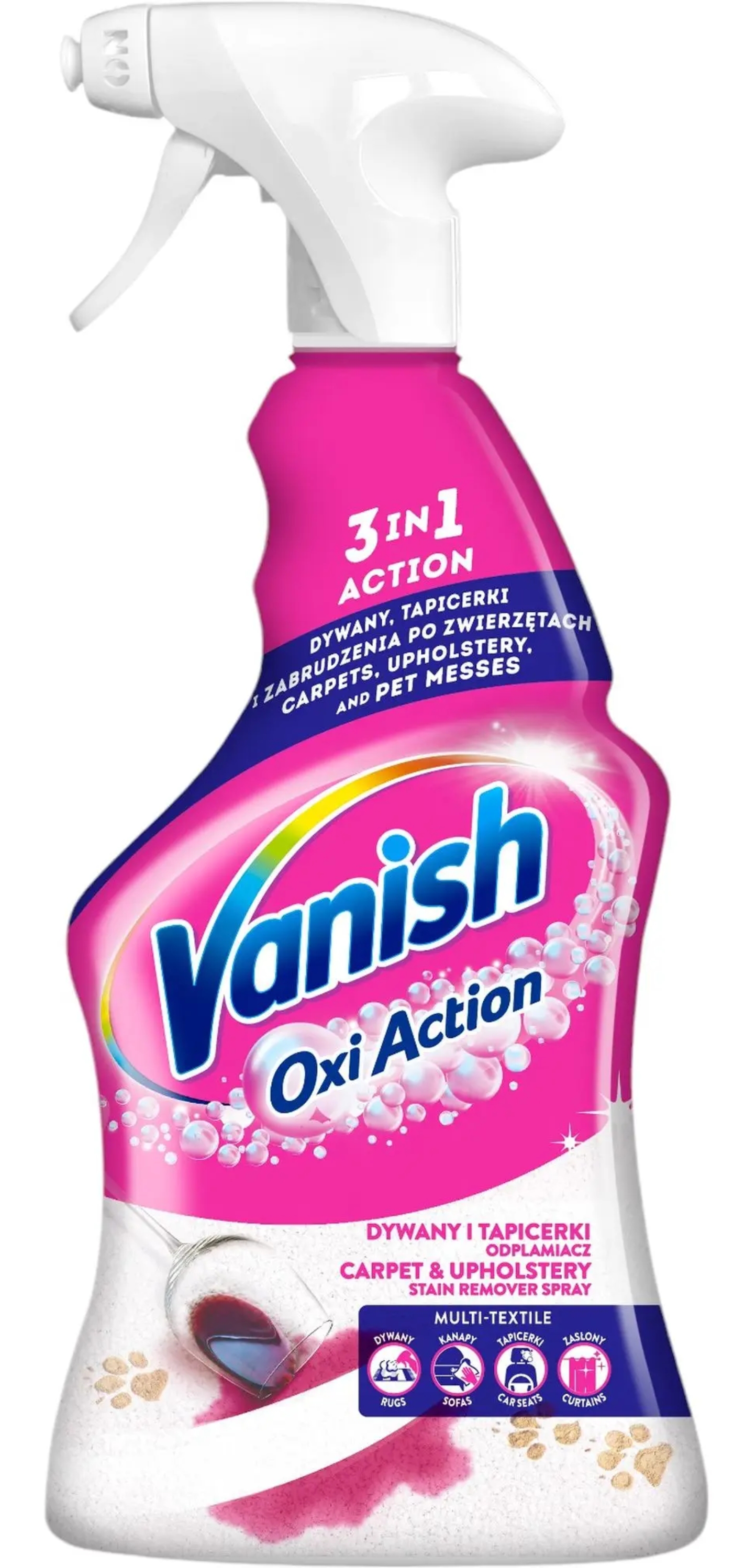 Моющее ср-во для коврового покрытия Vanish CARPET SPRAY д/тканей мебели 500 мл - Фото 1